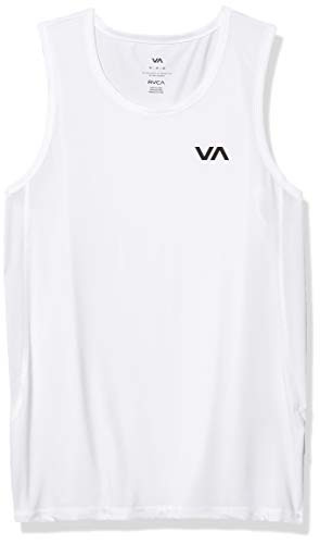 RVCA Mens Sport Vent Tank TOP White XX-Large