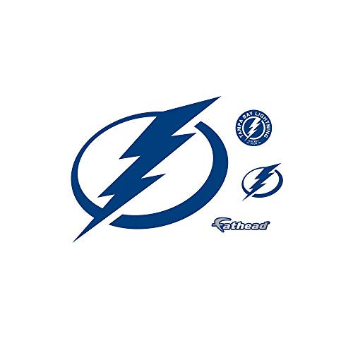 FATHEAD NHL Tampa Bay Lightning - Logo Teammate- Officially Licensed Removable Wall Decal Multicolor Big