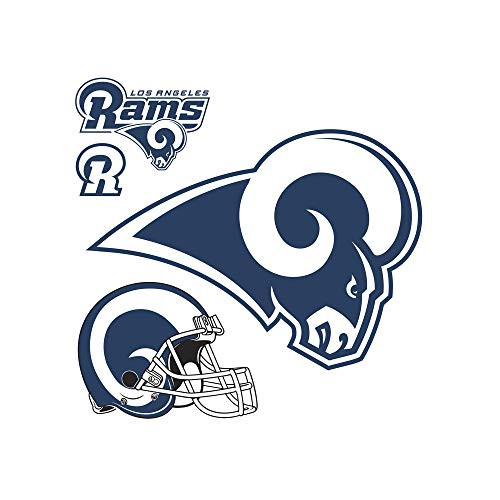 FATHEAD NFL Los Angeles Rams - Logo Teammate- Officially Licensed Removable Wall Decal Multicolor Big