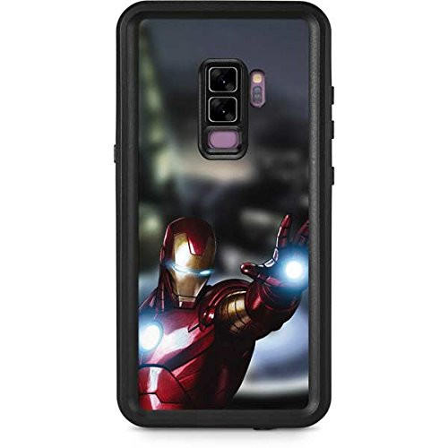 Skinit Waterproof Phone Case Compatible with Galaxy S9 Plus - Officially Licensed Marvel Disney Watch Out for Ironman Design