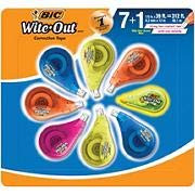 BIC Wite-Out EZ Correct Correction Tape 7 ct.  plus  1 Bonus BIC Wite-Out Mini Correction Tape