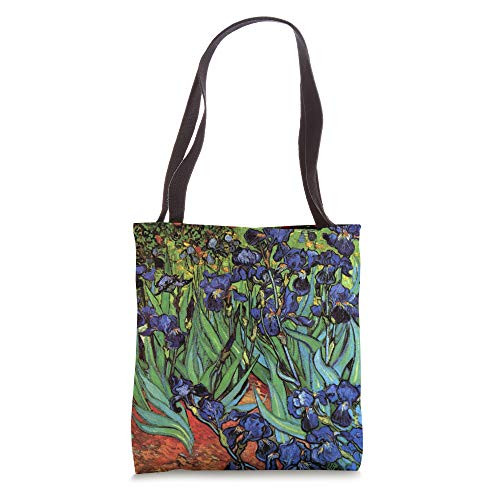 Irises by Vincent van Gogh Flowers in a Garden Tote Bag