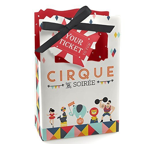 Big Dot of Happiness Carnival Circus - Cirque du Soiree - Baby Shower or Birthday Party Favor Boxes - Set of 12 Big Dot of Happiness Carnival Circus - Cirque du Soiree - Baby Shower or Birthday Party Favor Boxes - Set of 12