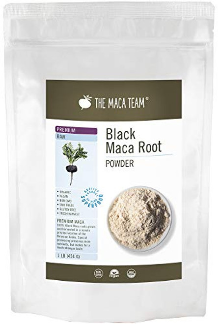 The Maca Team Premium Raw Black Maca Powder Potent Black Maca Root Powder Fair Trade GMO-Free 1 Pound 50 Servings The Maca Team Premium Raw Black Maca Powder Potent Black Maca Root Powder Fair Trade GMO-Free 1 Pound 50 Servings