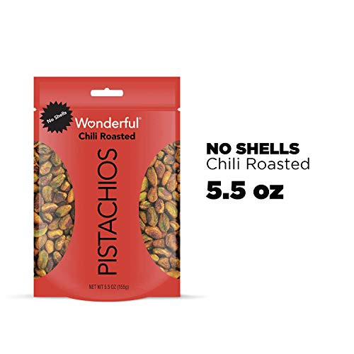 Wonderful Pistachios No Shells Chili Roasted 22 Ounce Resealable Pouch pack of 2 22 Ounce Wonderful Pistachios No Shells Chili Roasted 22 Ounce Resealable Pouch pack of 2 22 Ounce