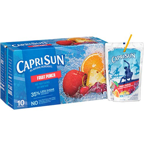Capri Sun Fruit Punch Ready-to-Drink Juice 40 Pouches 4 Boxes of 10 Capri Sun Fruit Punch Ready-to-Drink Juice 40 Pouches 4 Boxes of 10