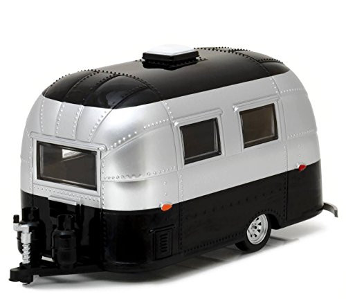Greenlight New 1 24 W B Collection - Black Silver Airstream 16 Bambi Sport Diecast Model Car