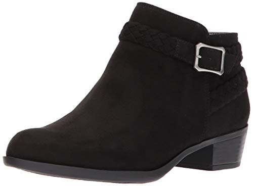 LifeStride womens Adriana Bootie Ankle Boot Black Micro 7.5 US