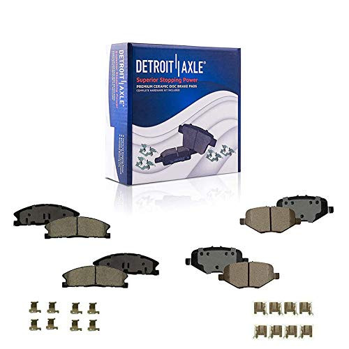 Detroit Axle - Front and Rear Ceramic Brake Pads w Hardware for Ford Explorer Flex Police Interceptor Sedan Police Interceptor Utility Taurus Lincoln MKT - See Fitment Detroit Axle - Front and Rear Ceramic Brake Pads w Hardware for Ford Explorer Flex Police Interceptor Sedan Police Interceptor Utility Taurus Lincoln MKT - See Fitment
