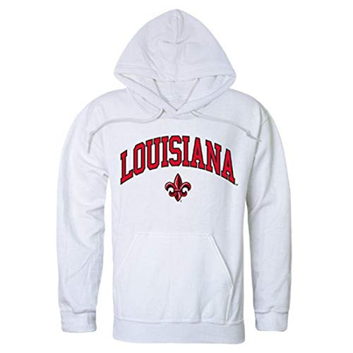 W Republic Apparel University of Louisiana at Lafayette Ragin Cajuns Campus Hoodie Sweatshirt White Large