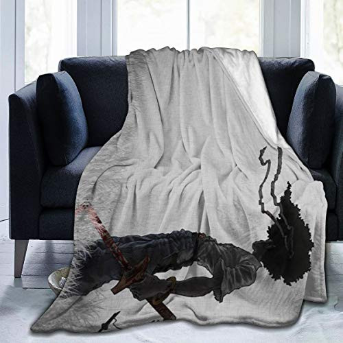 SUNERLADY African Warrior Afro Samura Blanket Super Soft Fleece Warm Fluffy Blankets All Season Suitable 50 inch x40 inch