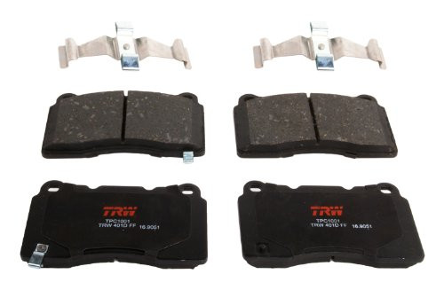 TRW TPC1001 Disc Brake Pad Set for Subaru Impreza  2004 - 2014 and other applications Front Black