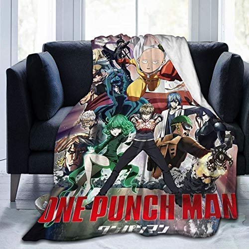 LMHBLTOP One Punch Man Blanket Super Soft Fleece Warm Fluffy Blankets Easy to Care All Season Suitable Quality 50 inch  x40
