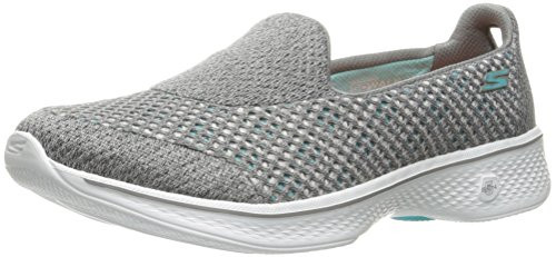 Skechers Performance Womens Go Walk 4 Kindle Slip-On Walking Shoe Grey 9.5 W US