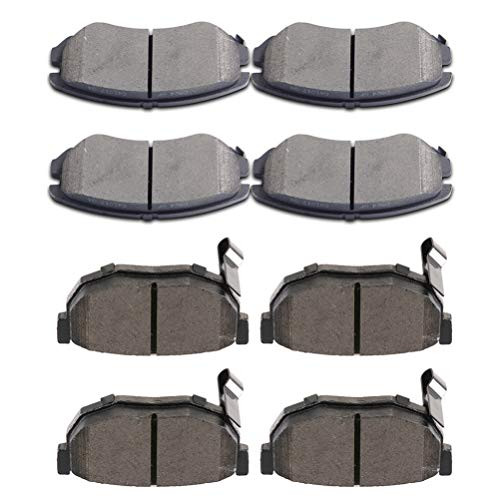 SCITOO Ceramic Front Rear Disc Brake Pad Set fit for 2003-2008 Hyundai Tiburon