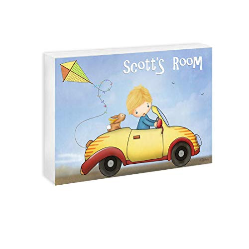 Baby Boy Room Decor Name Sign Car Childrens Bedroom Decor Personalized Plaque