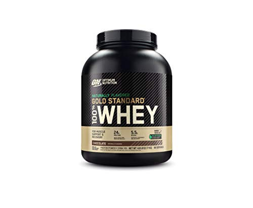 Optimum Nutrition Gold Standard 100 percent Whey Protein Powder Naturally Flavored Chocolate 4.8 Pound  Packaging May Vary