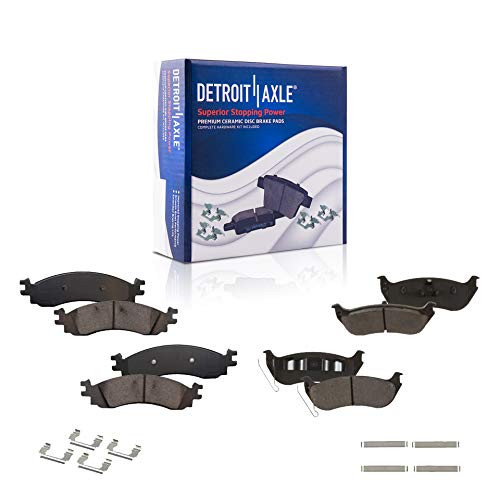 Detroit Axle - All 4 Front and Rear Ceramic Brake Pads w Hardware for 2006-2010 Ford Explorer Mercury Mountaineer 2007-2010 Ford Explorer Sport Trac Detroit Axle - All 4 Front and Rear Ceramic Brake Pads w Hardware for 2006-2010 Ford Explorer Mercury Mountaineer 2007-2010 Ford Explorer Sport Trac