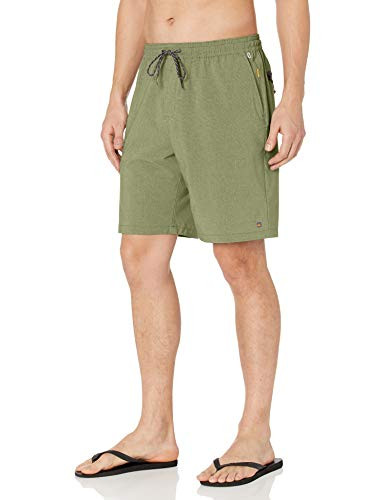 Quiksilver Waterman Mens SUVA Amphibian 20 Walk Short Deep Lichen Green M