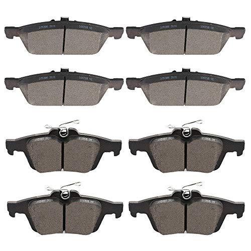 Front Rear Ceramic Brake Pads Kits 8pcs fit for 2013-2016 for Ford Escape 2013-2018 for Ford Focus 2014-2019 for Ford Transit Connect