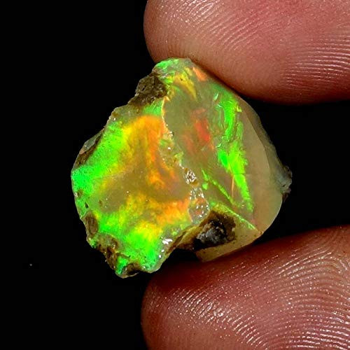 LARA GEMS STONES AND JEWELLERS 100 percent Natural Multi Color Flashing Ethiopian Opal WELO Rough Fire Opal 14.40 CtsEthiopian Opal Ring Ethiopian Opal Necklace Ethiopian Opal Earrings Ethiopian Opal Beads