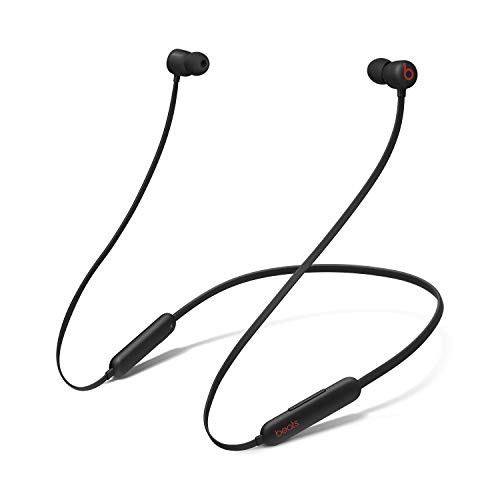 New Beats Flex Wireless Earphones  Apple W1 Headphone Chip Magnetic Earbuds Class 1 Bluetooth 12 Hours of Listening Time Built-in Microphone - Black  Latest Model