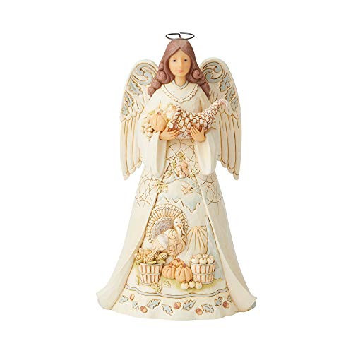 Enesco Jim Shore Heartwood Creek White Woodland Harvest Angel Figurine Enesco Jim Shore Heartwood Creek White Woodland Harvest Angel Figurine