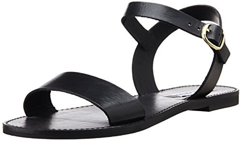 Steve Madden Womens Donddi Dress Sandal Black Leather 8.5 M US