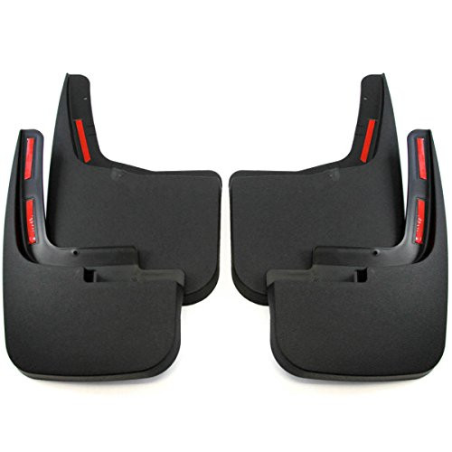 Red Hound Auto Premium Heavy Duty Molded 2015-2020 Compatible with Ford F-150 Mud Flaps Guards Splash Front Rear 4pc Set  with OEM Fender Flares Trim