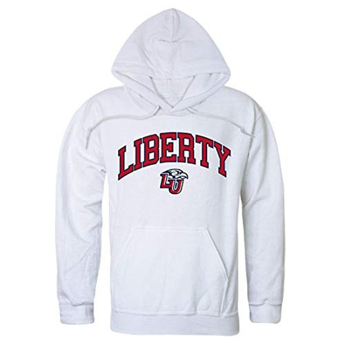 Liberty University Flames Campus Hoodie Sweatshirt White XL
