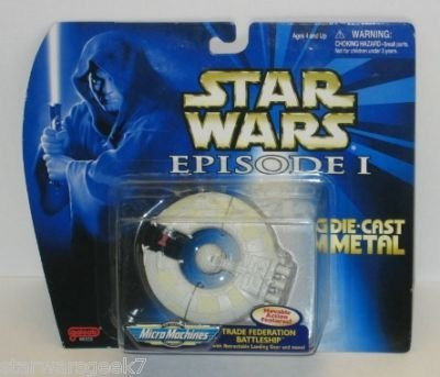 Star Wars - Episode 1 - Micro Machines - Trade Federation Battleship - #4 - Die Cast Metal - Galoob - Limited Edition - Collectible