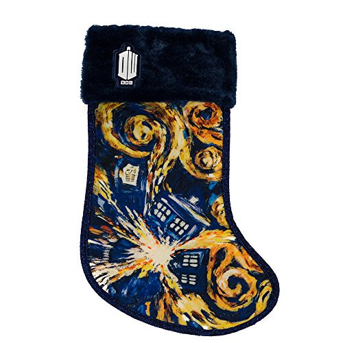 Kurt Adler Doctor Who Tardis Starry Night Stocking, 19-Inch
