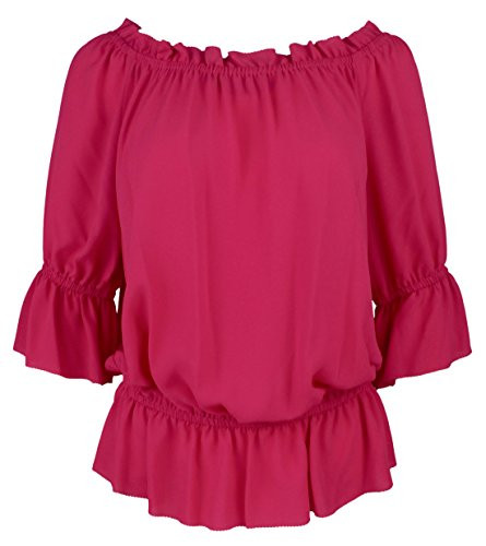 LAUREN RALPH LAUREN Womens Georgette Gathered Casual Top Pink XL