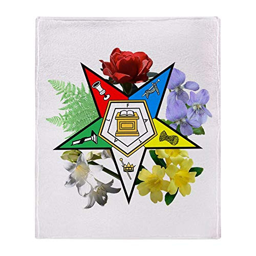 CafePress Eastern Star Floral Emblems Throw Blanket Soft Fleece Throw Blanket 50 inch x60 inch  Stadium Blanket