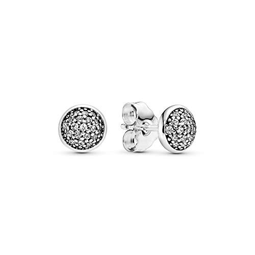 Pandora Jewelry Pave Stud Cubic Zirconia Earrings in Sterling Silver