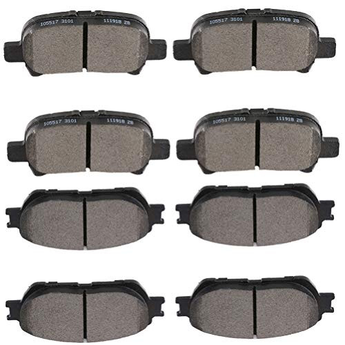 SCITOO Ceramic Front Rear Disc Brake Pad Set fit for 2005-2007 Toyota Avalon 2005-2006 Toyota Camry 2004-2008 Toyota Solara SCITOO Ceramic Front Rear Disc Brake Pad Set fit for 2005-2007 Toyota Avalon 2005-2006 Toyota Camry 2004-2008 Toyota Solara