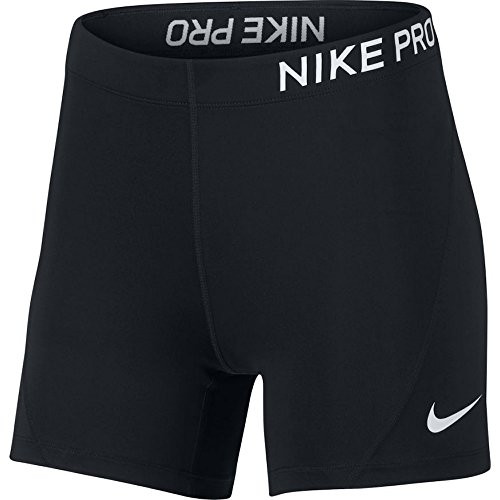 Nike Womens Pro 5 inch  Short  Black White Medium