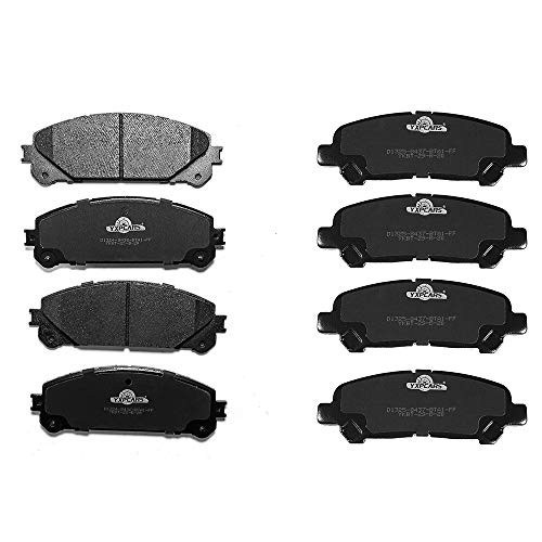 YXPCARS Front  and  Rear Ceramic Brake Pads for TOYOTA HIGHLANDER 2008-2013 All Models