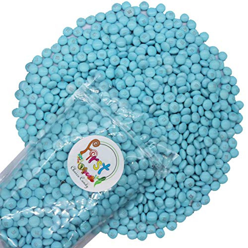 m and m Light Blue Milk Chocolate Candy 1 Pound Resealable Pouch Bag