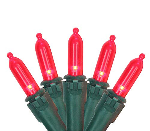 Northlight 100-Count Red LED Mini Christmas Lights - 33 ft Green Wire