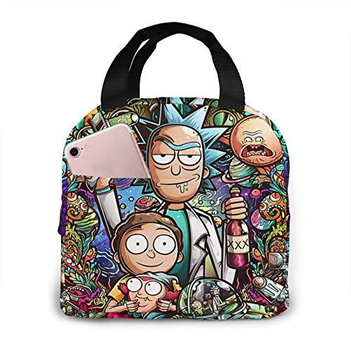 Rick And Morty Lunch Box Tote Lunch Bag Insulated Portable Game Lunch Box Handbags For Adults Women Men Teens
