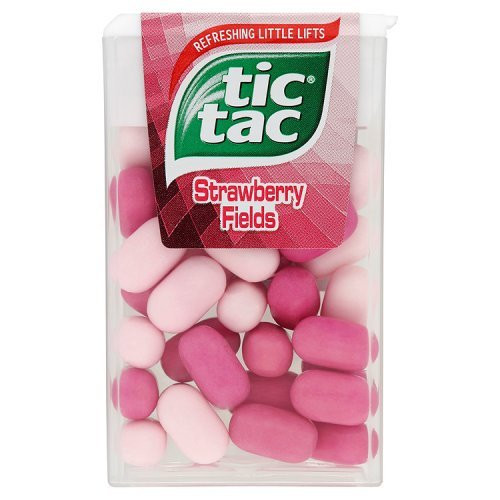 Tic Tac Strawberry Mix - Strawberry Flavor Tablets - 18 g - Pack of 6 Tic Tac Strawberry Mix - Strawberry Flavor Tablets - 18 g - Pack of 6