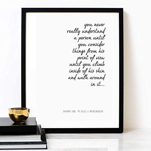 inch How To Kill A Mockingbird inch  HARPER LEE Inspirational Wall Art Poetry Quote Printable   FREE POSTER WITH EVERY ORDER
