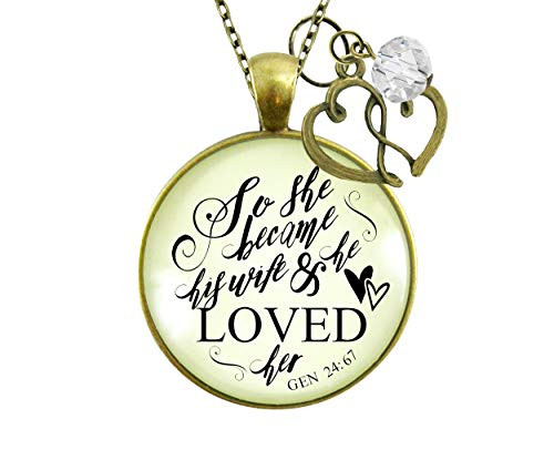 Gutsy Goodness 24 inch Love My Wife Necklace Faith Inspired Quote Meaningful Anniversary Jewelry Gutsy Goodness 24 inch Love My Wife Necklace Faith Inspired Quote Meaningful Anniversary Jewelry