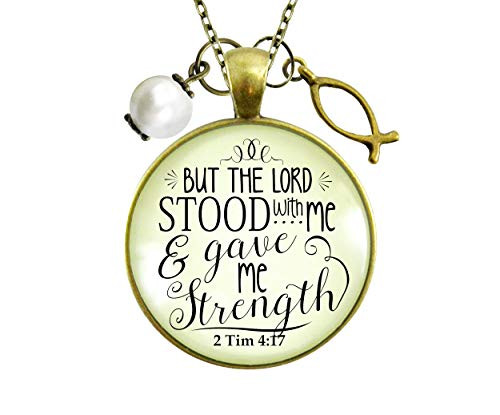 Gutsy Goodness 24 inch Faith Necklace He Stood By and Gave Strength Encouragement Faith Jewelry Gutsy Goodness 24 inch Faith Necklace He Stood By and Gave Strength Encouragement Faith Jewelry