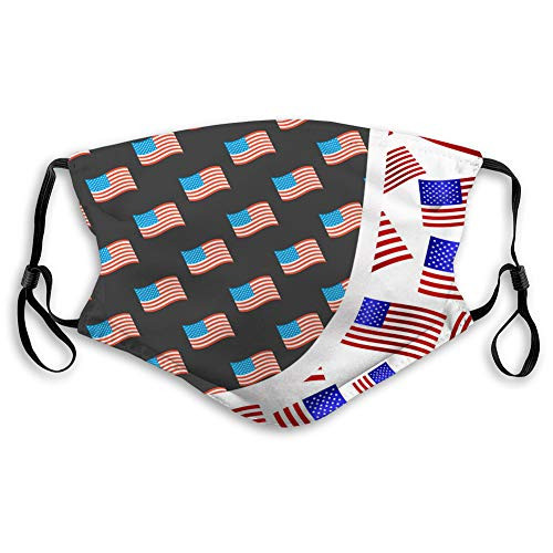NYNELSONG Safety Cover Reusable Outdoor Covers USA Flag Seamless Pattern Outdoor Cover NYNELSONG Safety Cover Reusable Outdoor Covers USA Flag Seamless Pattern Outdoor Cover