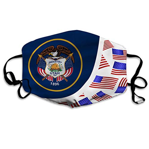 NYNELSONG Safety Cover Reusable Outdoor Covers Waving Flag Utah Outdoor Cover NYNELSONG Safety Cover Reusable Outdoor Covers Waving Flag Utah Outdoor Cover