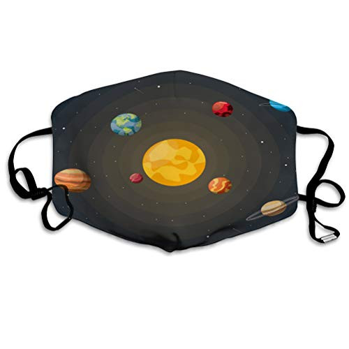 NYNELSONG Safety Cover Reusable Outdoor Covers Colorful Background of The Solar System Earloop Cover NYNELSONG Safety Cover Reusable Outdoor Covers Colorful Background of The Solar System Earloop Cover