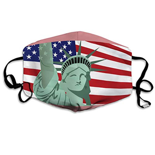 NYNELSONG Safety Cover Reusable Outdoor Covers USA Flag with Statue Skiing Cover NYNELSONG Safety Cover Reusable Outdoor Covers USA Flag with Statue Skiing Cover