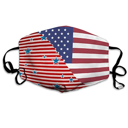 NYNELSONG Safety Cover Reusable Outdoor Covers Presidents Day Abstract USA Flag Colors Background Earloop Cover NYNELSONG Safety Cover Reusable Outdoor Covers Presidents Day Abstract USA Flag Colors Background Earloop Cover